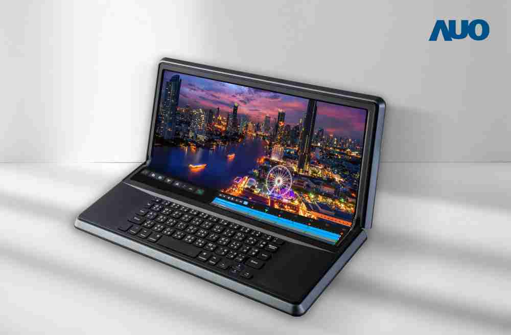 冰球突破14.6吋Micro LED折迭显示屏幕，，，搭配半径4mm的弯折绞炼，，以及高画素、、、高亮度、、高对比度的显示技术特点，，即便在大视角下仍保有绝佳色相与亮度